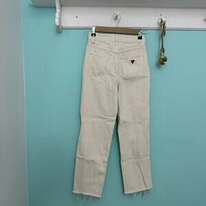 High waisted white Guess jeans